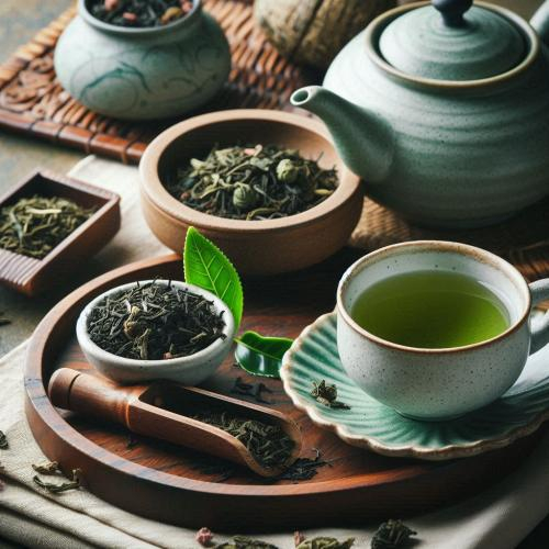 Detox trà xanh, bạc hà và dưa chuột