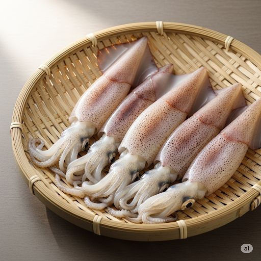 Mực trứng hấp hành gừng