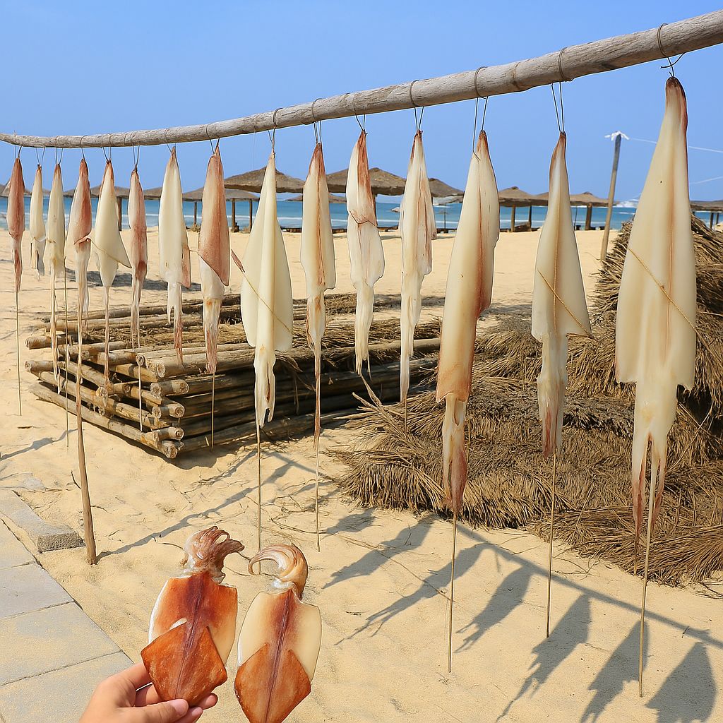 Bảo quản mực 1 nắng đi xa