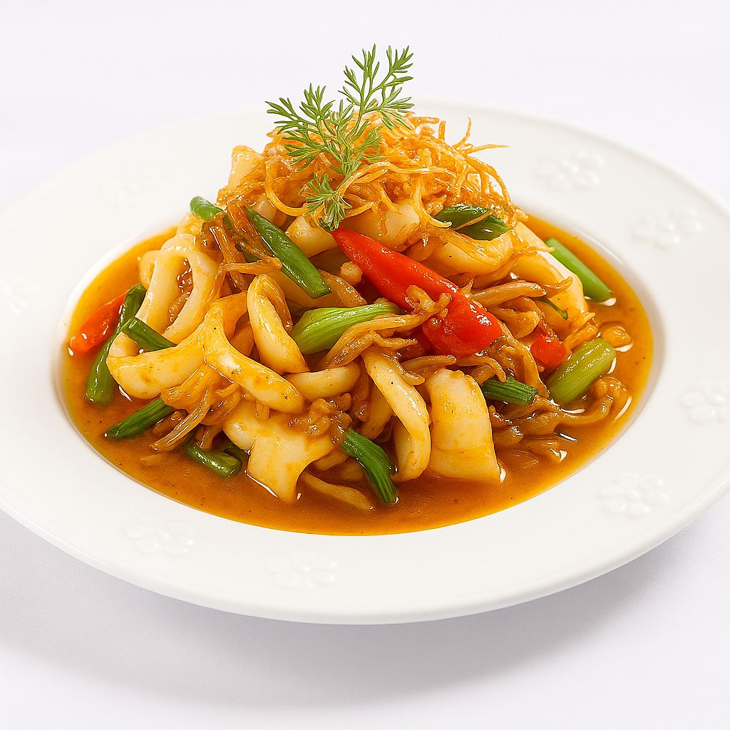 Mực một nắng chiên nước mắm