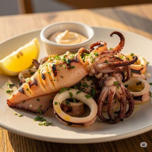 Mực trứng xào dứa