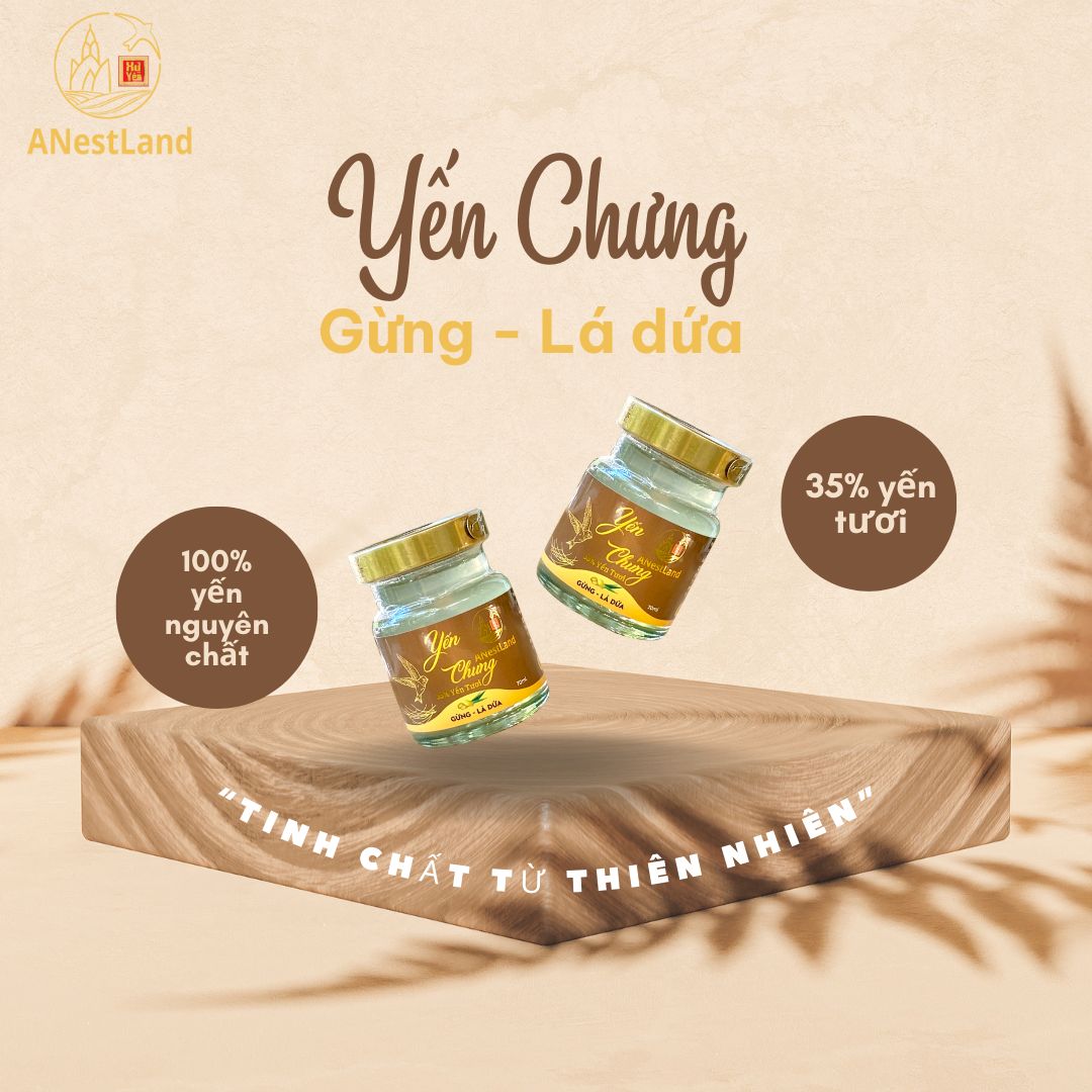Yến chưng gừng lá dứa