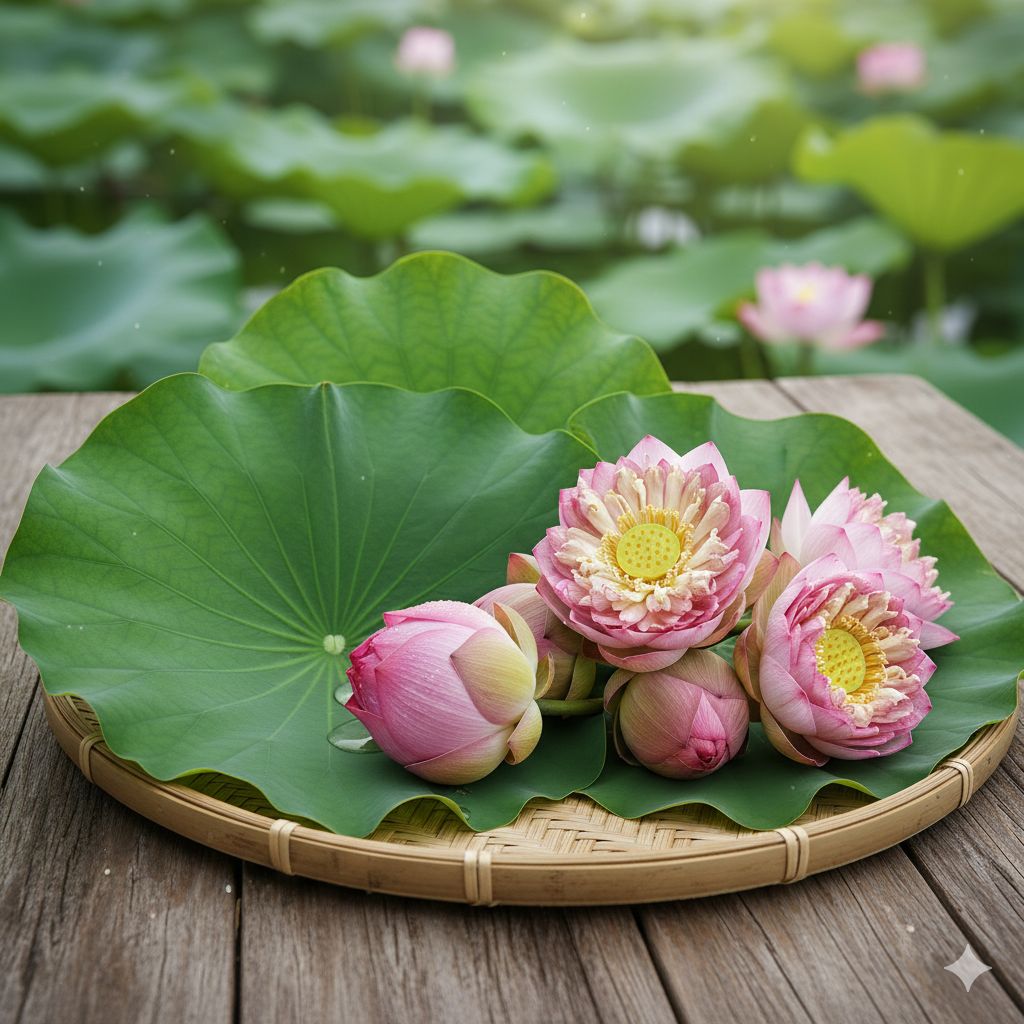 Nguyên liệu từ sen Đồng Tháp