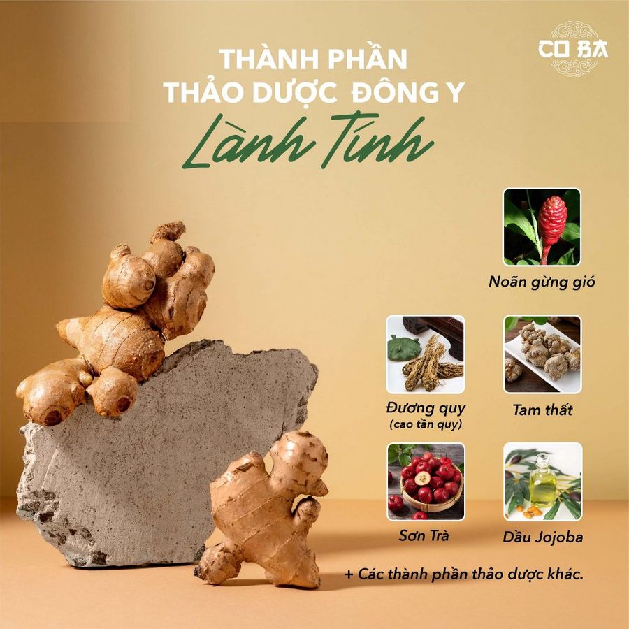 Kem massage gừng Co Ba có những thành phần nào?