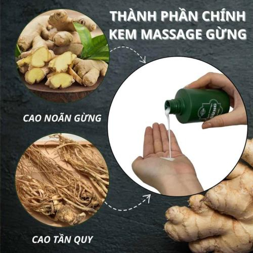 Thành phần của kem massage gừng Co Ba