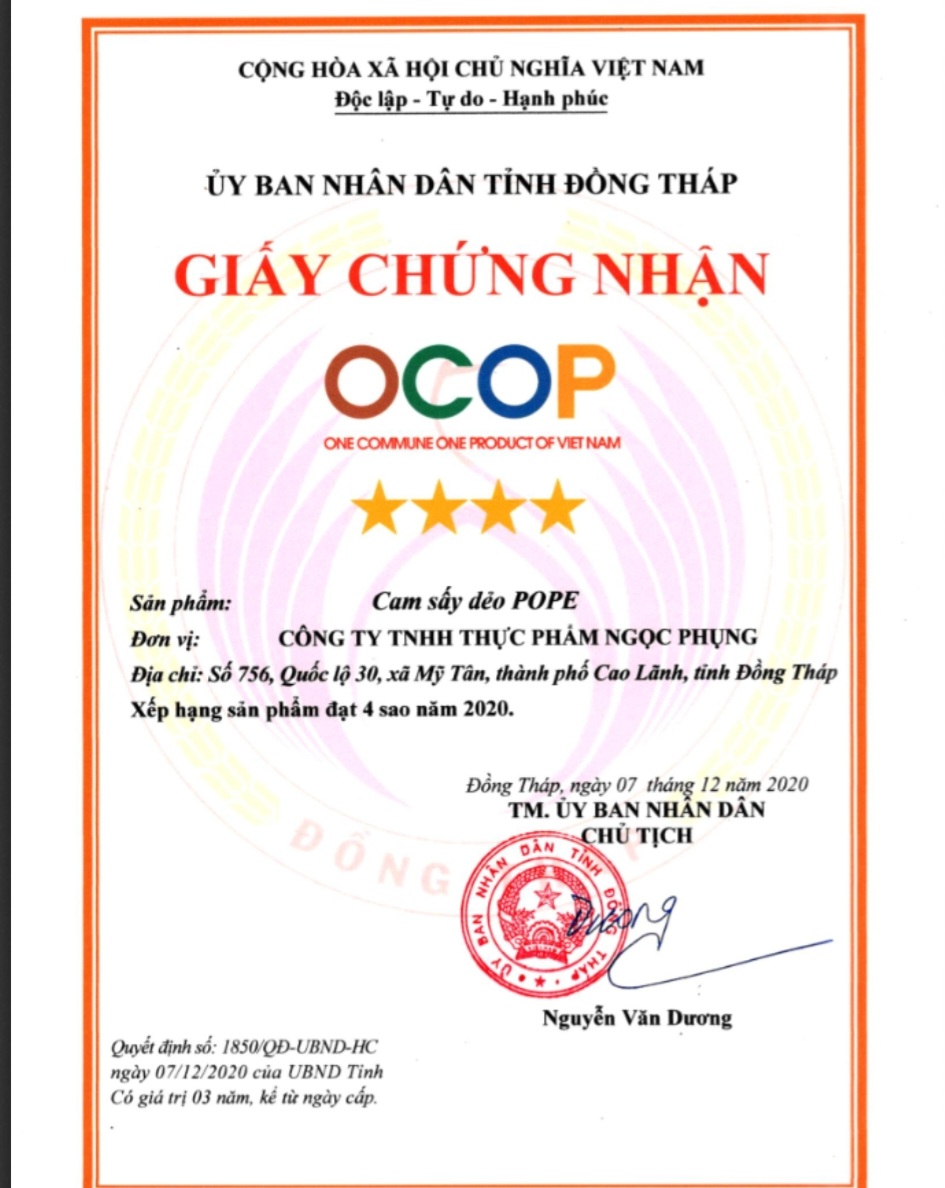 OCOP 4 sao là gì?