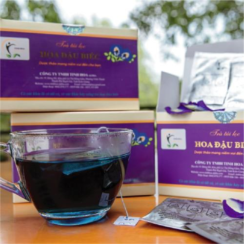 Cách pha trà túi lọc hoa đậu biếc