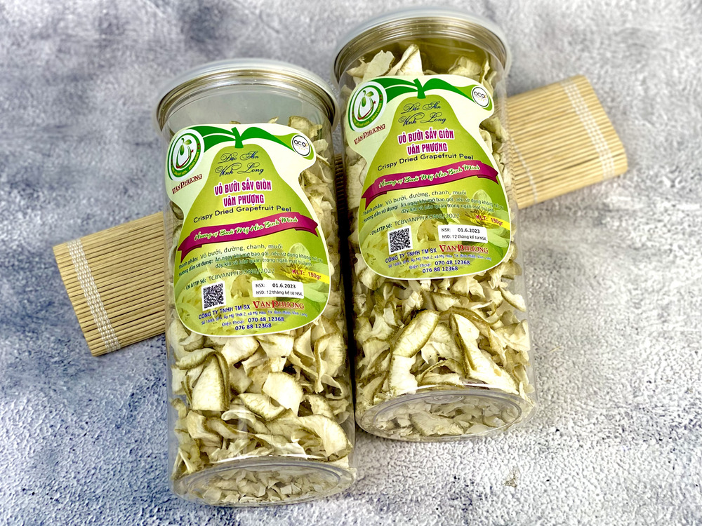 Vỏ bưởi sấy giòn – Giòn, thơm