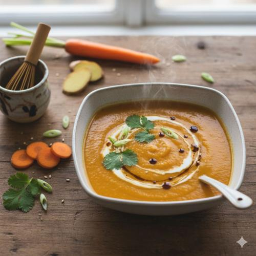 Súp cà rốt gừng miso