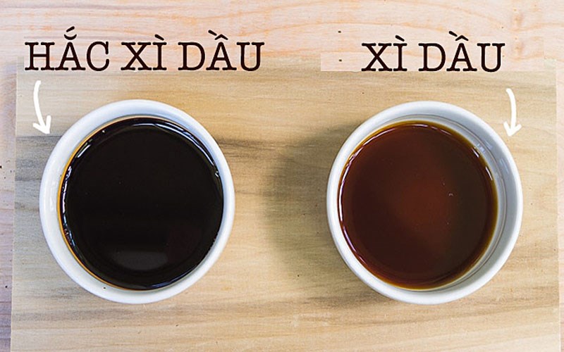 Xì dầu và hắc xì dầu khác gì nhau?