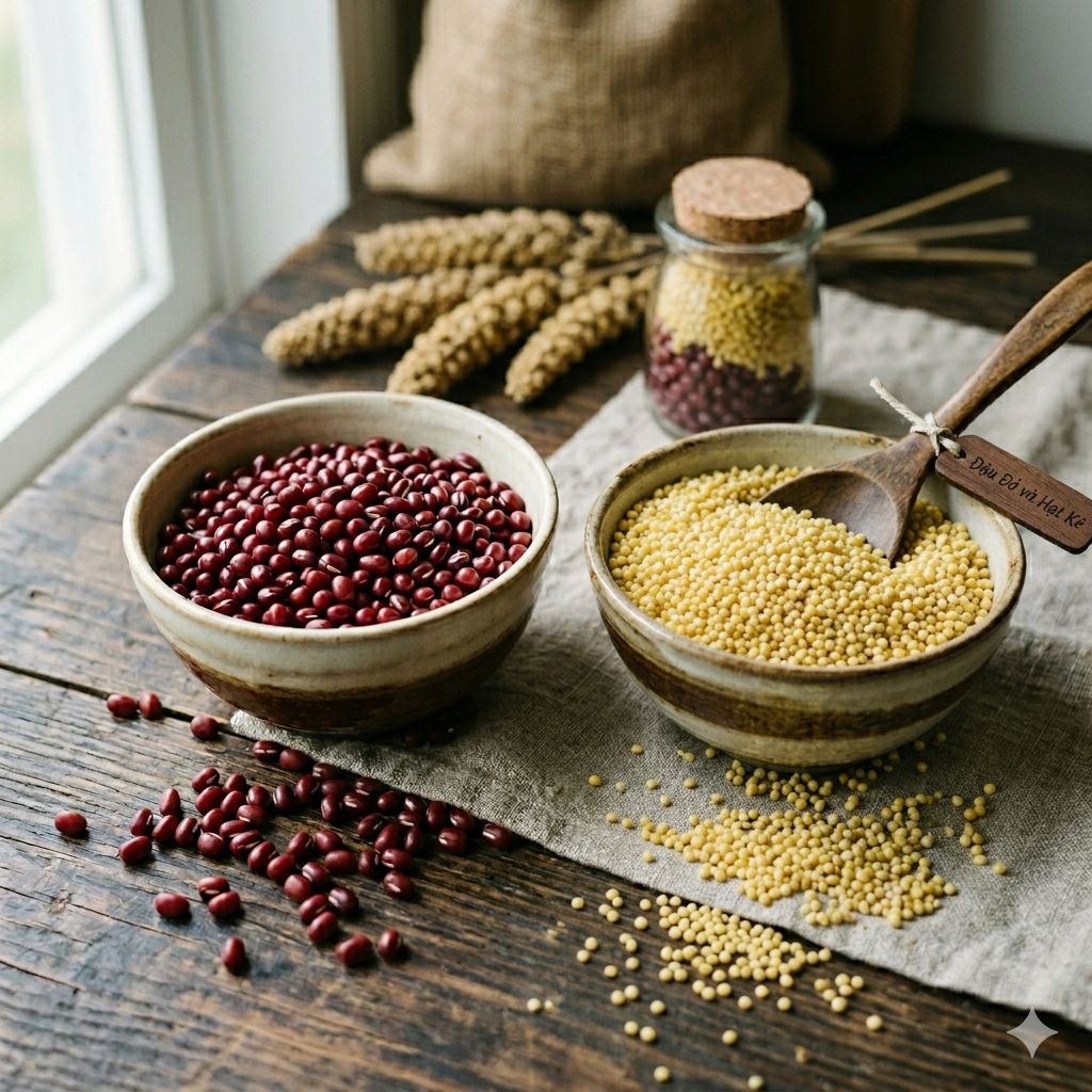 1. Đậu đỏ kết hợp với kê có tốt cho da không?