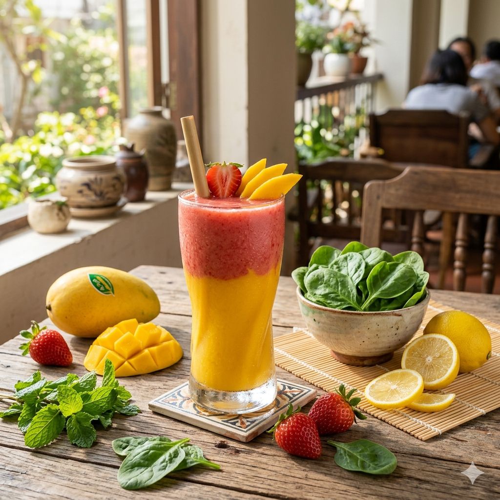 Sinh tố xoài dâu tây là gì?