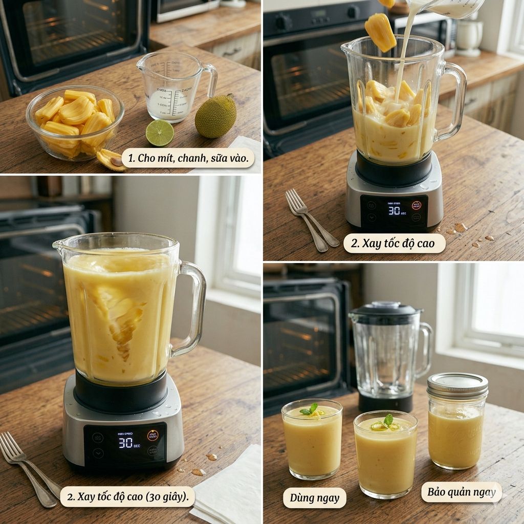 1. Nguyên liệu làm sinh tố mít