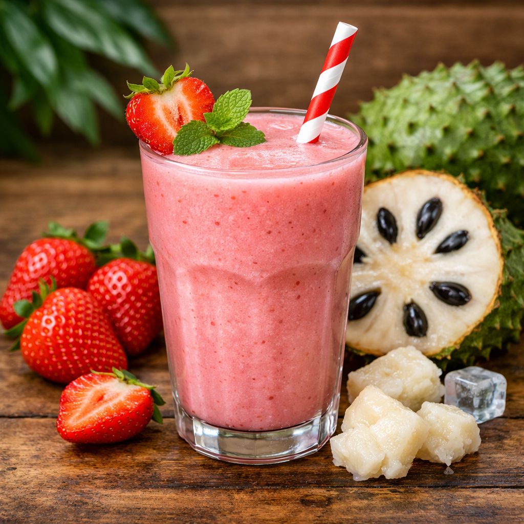 3. Sinh tố mãng cầu dâu tây