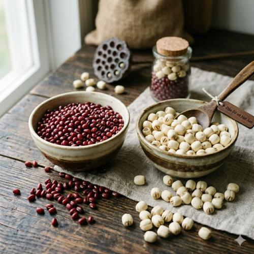 5. Đậu đỏ với hạt sen