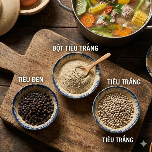 5. Nên dùng tiêu trắng nguyên hạt hay tiêu xay sẵn?