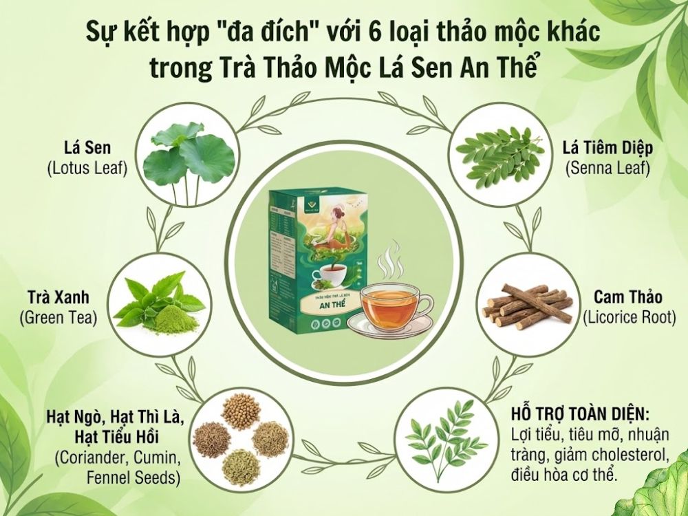 Sự kết hợp "đa đích" với 6 loại thảo mộc khác