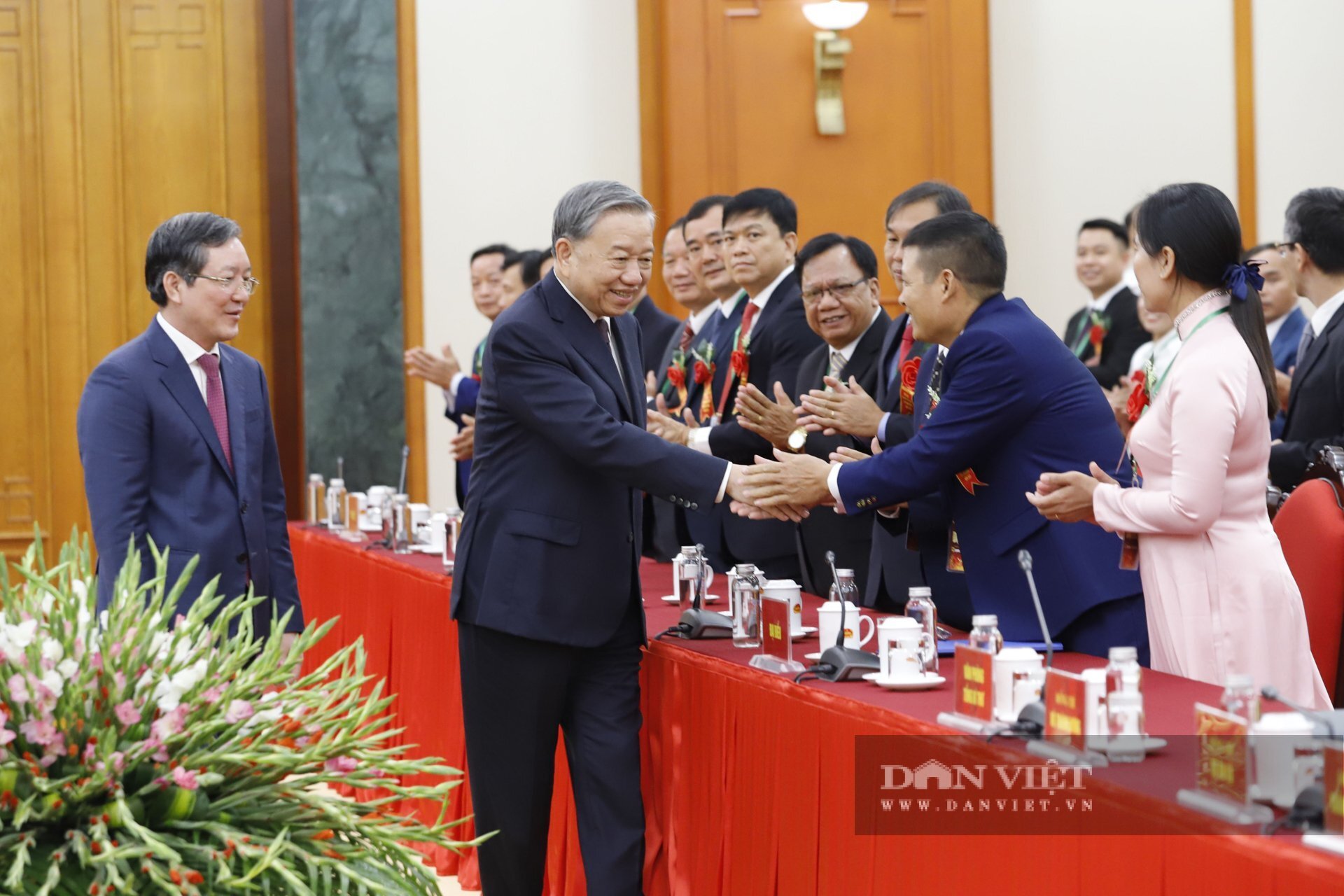 Tại buổi gặp mặt, Tổng Bí thư Tô Lâm nồng nhiệt chào mừng và biểu dương 95 tấm gương nông dân và nhà khoa học tiêu biểu