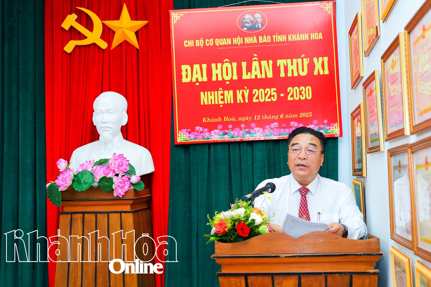 Đại hội Chi bộ cơ quan Hội Nhà báo tỉnh Khánh Hòa lần thứ XI