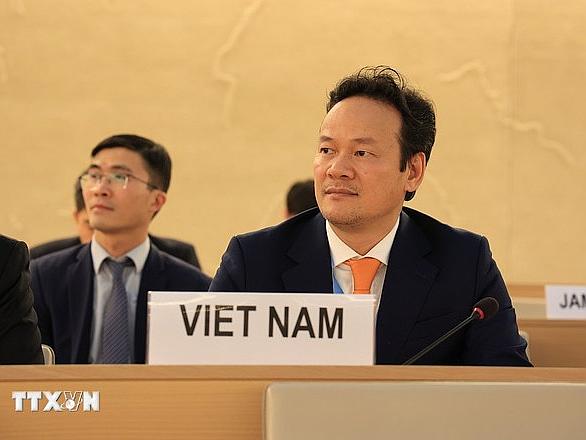 Đại sứ Mai Phan Dũng phát biểu tại Kỳ họp lần thứ 58 Hội đồng Nhân quyền Liên hợp quốc.
