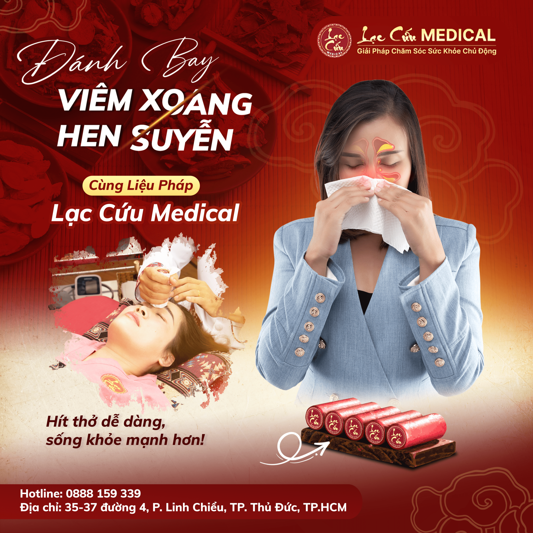 Đánh Bay Viêm Xoang, Hen Suyễn Nhẹ Nhàng Với Lạc Cứu Medical