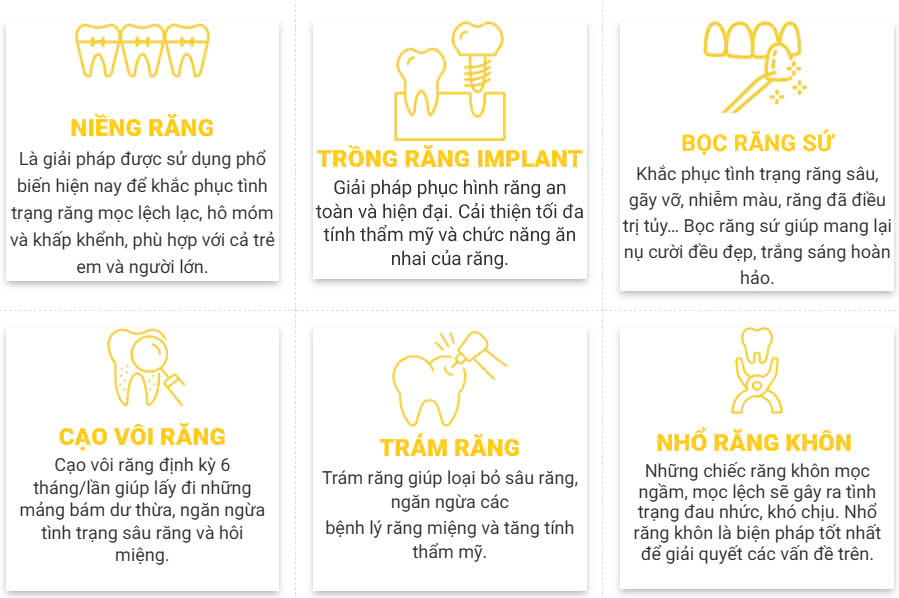 Dịch vụ nha khoa đa dạng, cam kết chất lượng & chính sách bảo hành rõ ràng