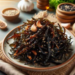 Bí quyết ăn rong biển cháy tỏi không lo tăng cân