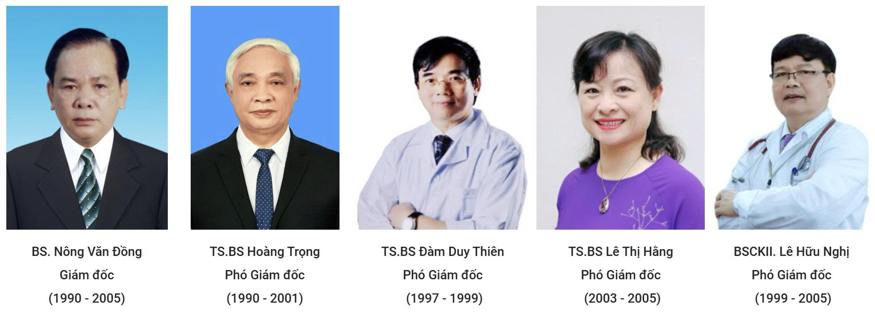 1. Ban giám đốc trung tâm y tế xây dựng (1990 – 2005)