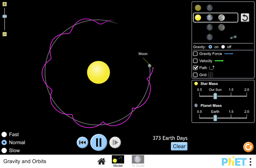 (Mô phỏng) Vật lý: Gravity and Orbits (Trọng lực và quỹ đạo)