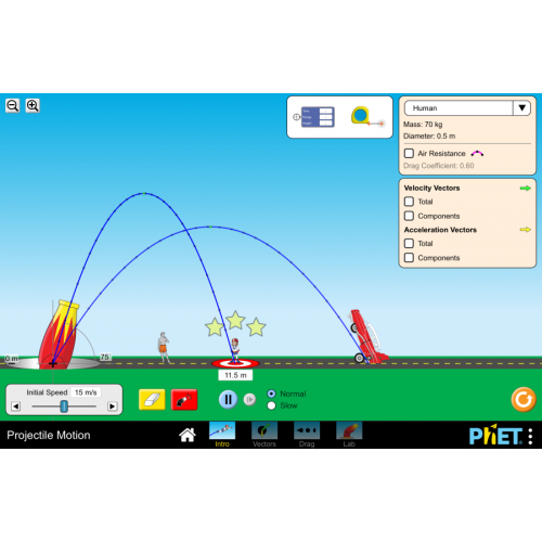 (Mô phỏng) Vật lý: Projectile Motion (chuyển động đạn)