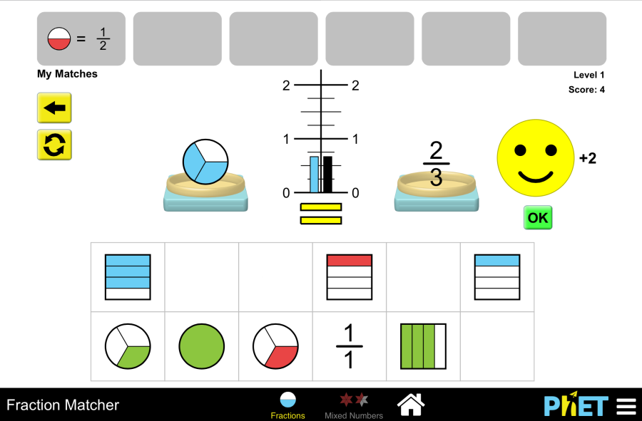 (Mô phỏng) Toán học - Ghép phân số (Fraction Matcher)