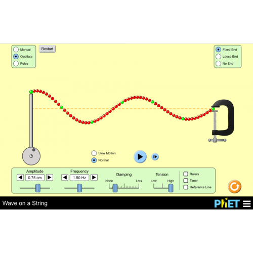 (Mô phỏng) Toán học - Sóng trên một String (Wave on a String)