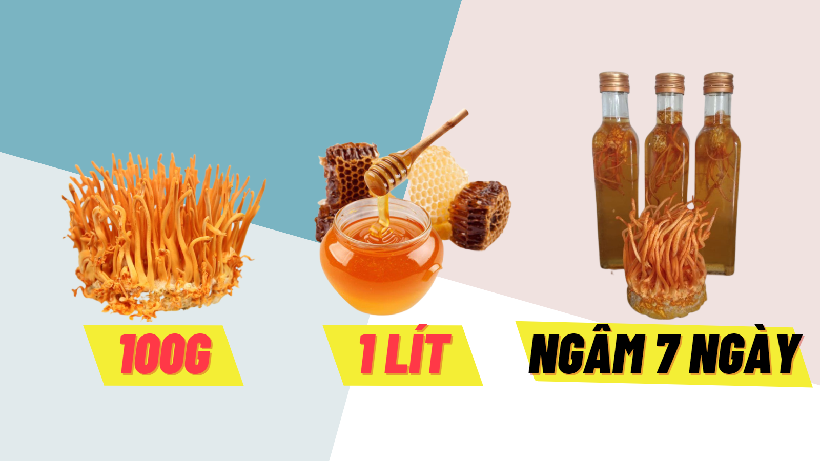 Ngâm đông trùng hạ thảo với mật ong 