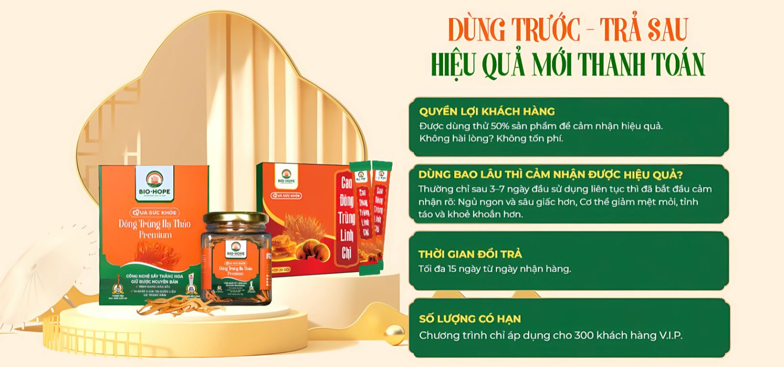 I. Chính sách dùng trước trả sau và đổi trả