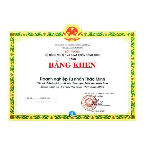 Giấy chứng nhận, bằng khen