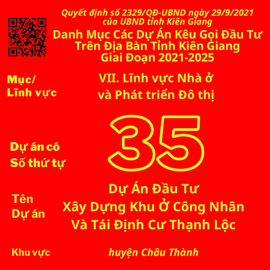 Ec6eBb5h7fA4A83 A77cD584Ah8b00B Dự Án Có Số TT 35: Dự Án Đầu Tư Xây Dựng Khu Ở Công Nhân Và Tái Định Cư Thạnh Lộc