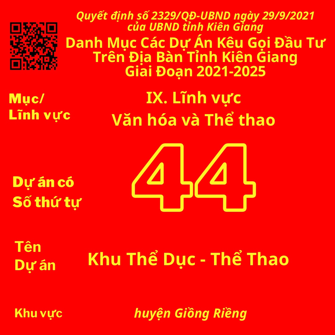 Ec6eBb5h7fA4A83 Dự Án Có Số TT 44: Khu Thể Dục - Thể Thao