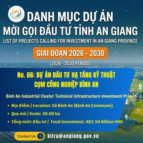 No. 66: Dự Án Đầu Tư Hạ Tầng Kỹ Thuật Cụm Công Nghiệp Bình An