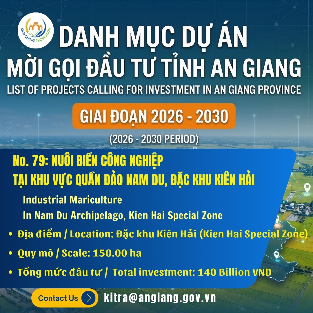 No. 79: Nuôi Biển Công Nghiệp Tại Khu Vực Quần Đảo Nam Du, Đặc Khu Kiên Hải