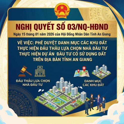 Nghị Quyết 03/HĐND An Giang 2026 Về Danh Mục Khu Đất Đấu Thầu Dự Án