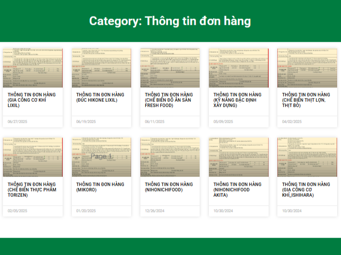 Thông tin đơn hàng