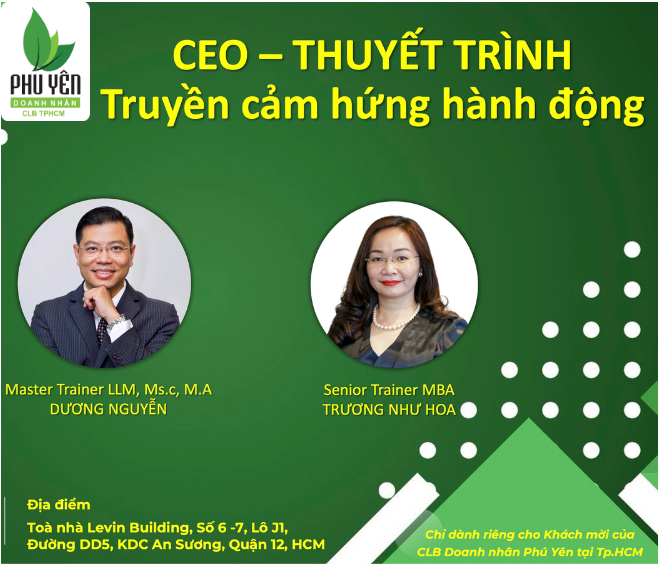 Hình Ảnh Khoá Đào Tạo: CEO - Thuyết Trình Truyền Cảm Hứng Hành Động