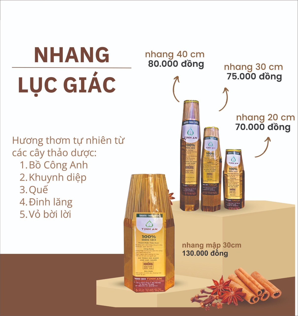 3. Nhang lục giác